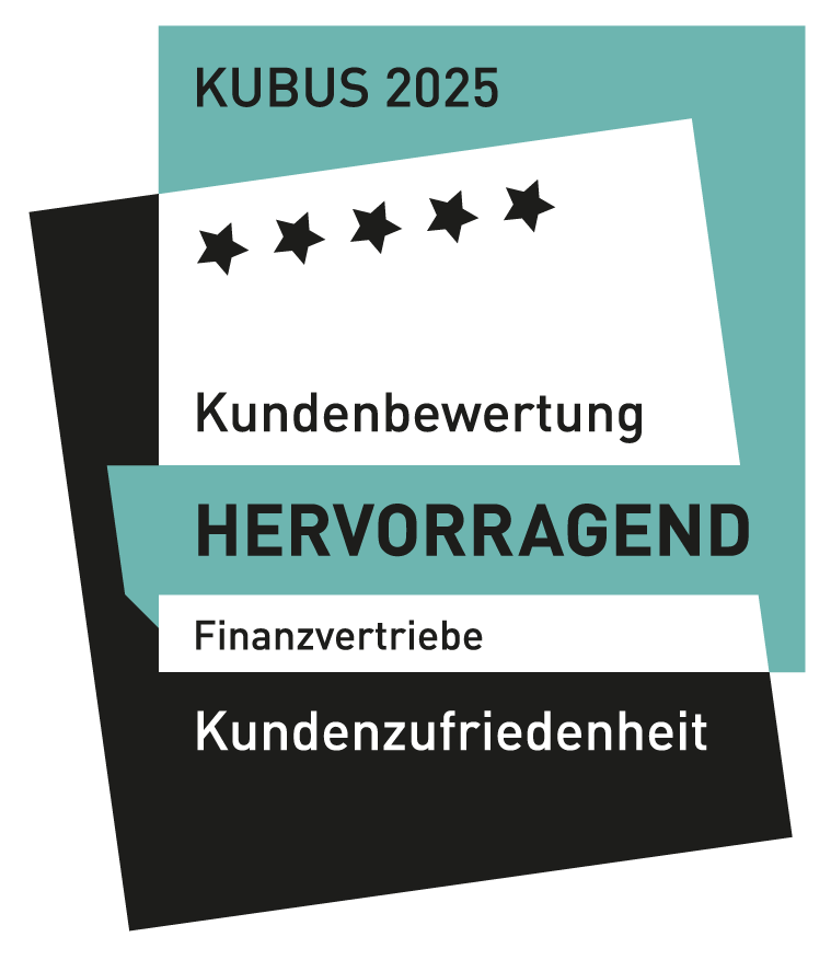 KUBUS Auszeichnung 2025 für Finanzvertriebe: 'Hervorragend' in der Kategorie Kundenzufriedenheit